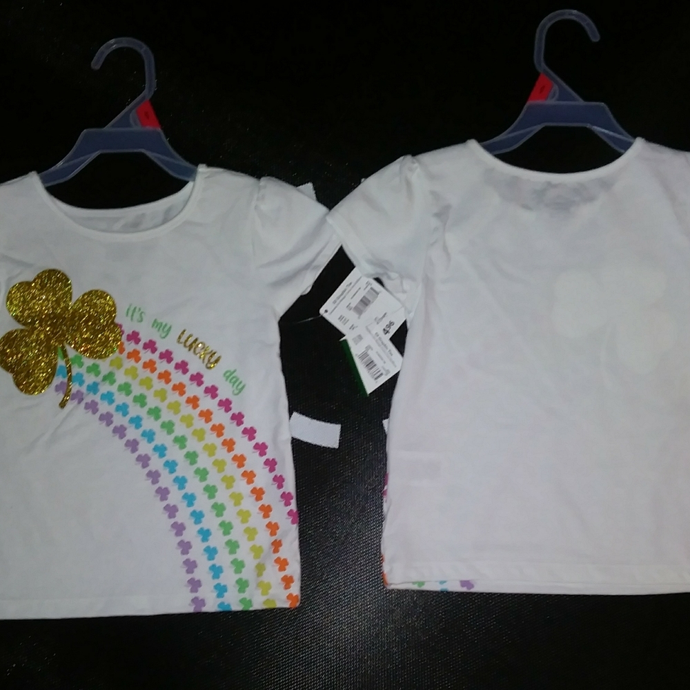 Graphic tee rainbow and gold Shamrock